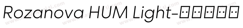Rozanova HUM Light字体转换